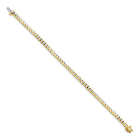 14k 2 1/6 carat Lab Grown Diamond VS/SI+ G+ Complete Round Tennis Bracelet