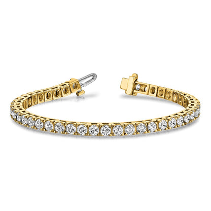 14k 2 1/6 carat Lab Grown Diamond VS/SI+ G+ Complete Round Tennis Bracelet
