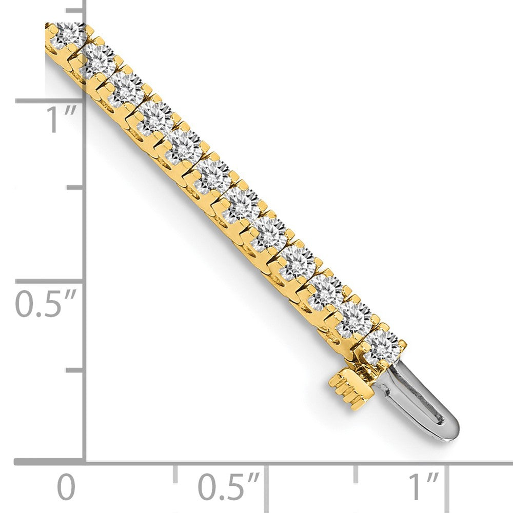 14k 2 1/6 carat Lab Grown Diamond VS/SI+ G+ Complete Round Tennis Bracelet