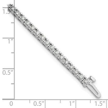14k White Gold 2 1/6 carat Lab Grown Diamond VS/SI+ G+ Complete Round Tennis Bracelet