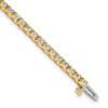 True Origin 14K Yellow Gold 2 1/5 carat Lab Grown Diamond VS+ F+ Complete Tennis Bracelet