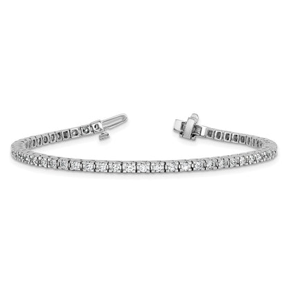 True Origin 14K White Gold 2 1/5 carat Lab Grown Diamond VS+ F+ Complete Tennis Bracelet