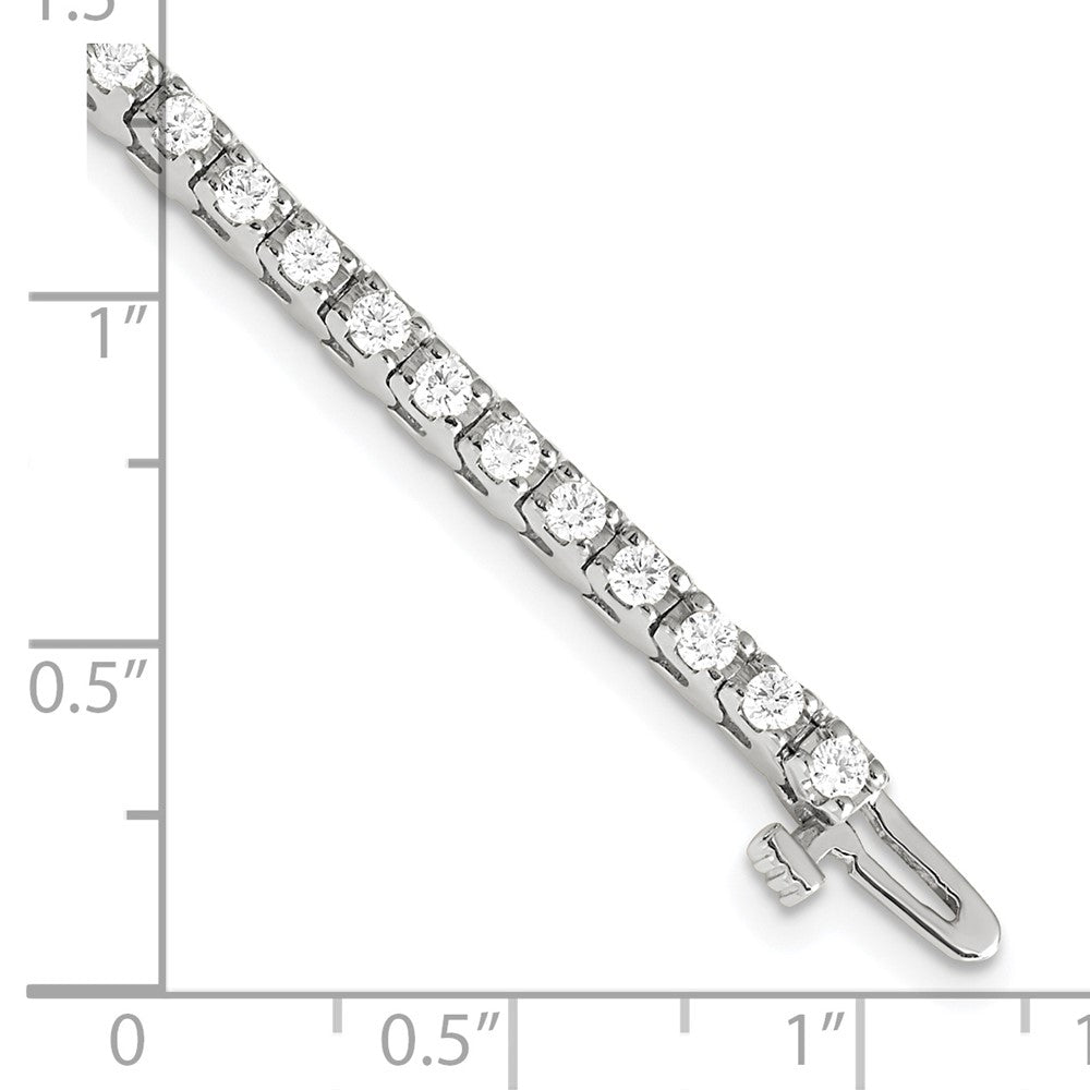 True Origin 14K White Gold 2 1/5 carat Lab Grown Diamond VS+ F+ Complete Tennis Bracelet