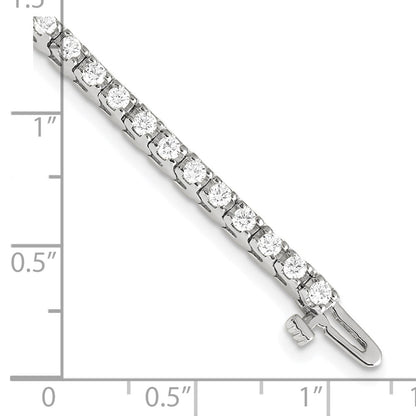 True Origin 14K White Gold 2 1/5 carat Lab Grown Diamond VS+ F+ Complete Tennis Bracelet