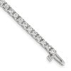 True Origin 14K White Gold 2 1/5 carat Lab Grown Diamond VS+ F+ Complete Tennis Bracelet