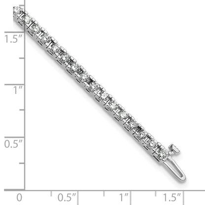 True Origin 14K White Gold 2 7/8 carat Lab Grown Diamond VS+ F+ Complete Tennis Bracelet
