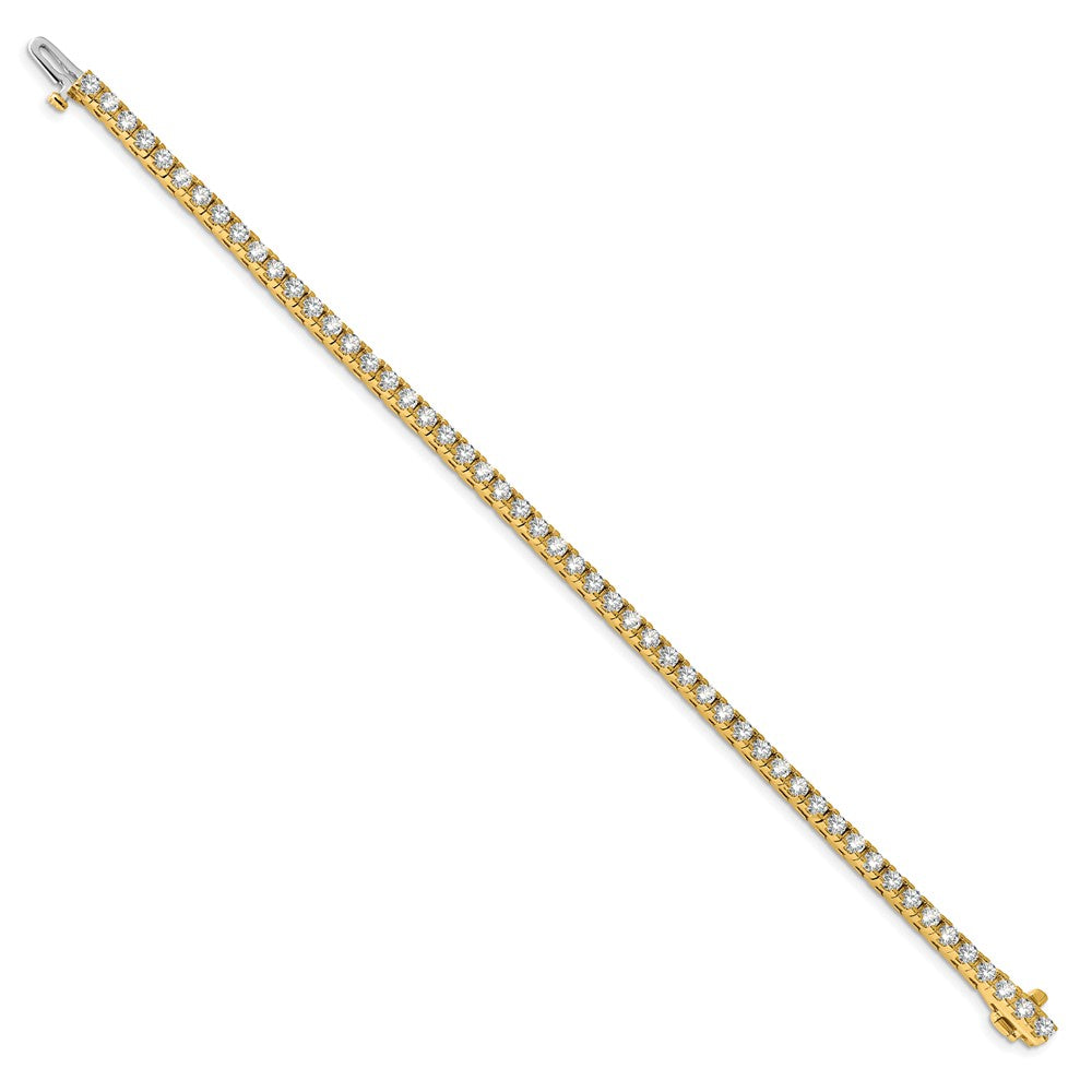 True Origin 14K Yellow Gold 4 1/10 carat Lab Grown Diamond VS+ F+ Complete Tennis Bracelet