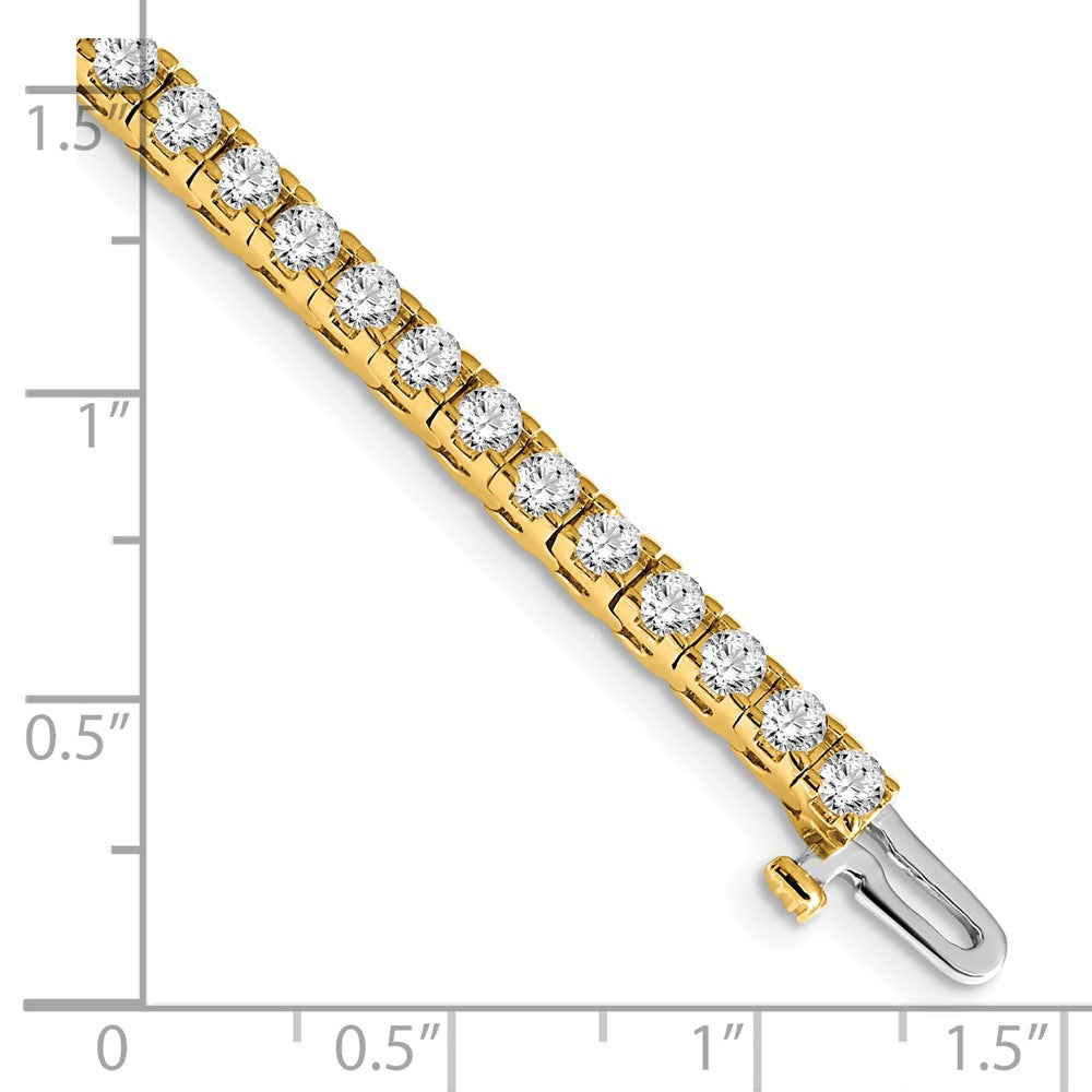 True Origin 14K Yellow Gold 4 1/10 carat Lab Grown Diamond VS+ F+ Complete Tennis Bracelet