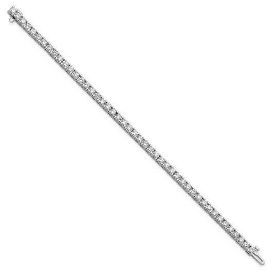 14k White Gold 5 7/8 carat Lab Grown Diamond VS/SI+ G+ Complete Round Tennis Bracelet