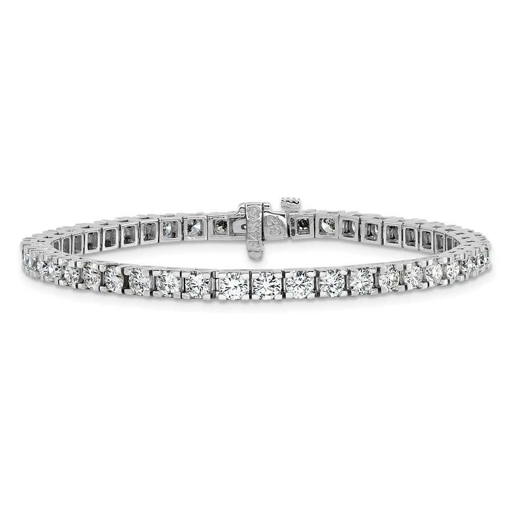 True Origin 14K White Gold 6 3/8 carat Lab Grown Diamond VS+ F+ Complete Tennis Bracelet