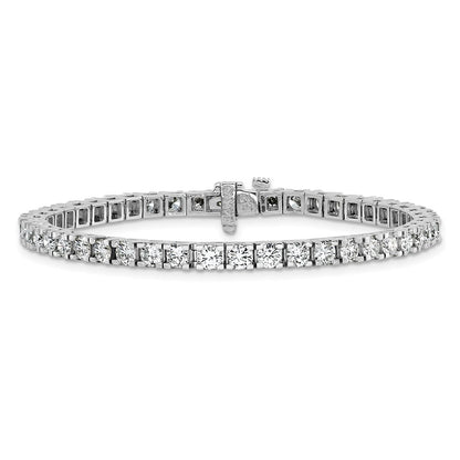 True Origin 14K White Gold 6 3/8 carat Lab Grown Diamond VS+ F+ Complete Tennis Bracelet