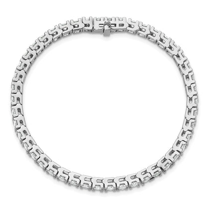 14k White Gold 5 7/8 carat Lab Grown Diamond VS/SI+ G+ Complete Round Tennis Bracelet