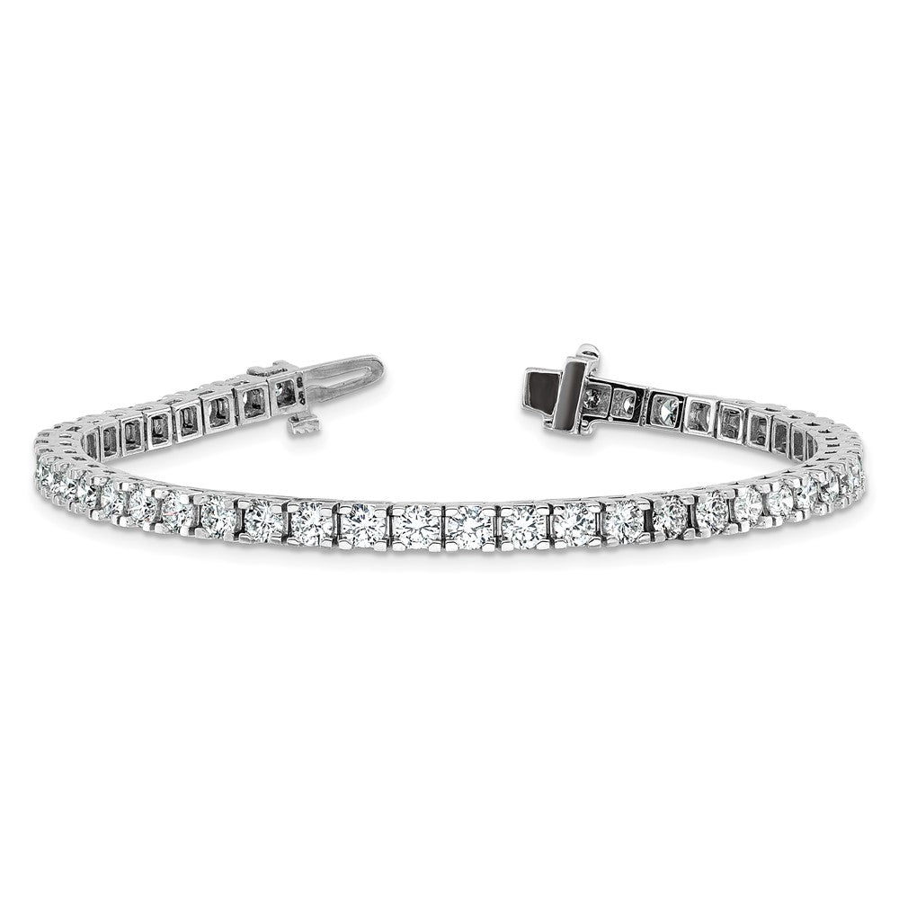 True Origin 14K White Gold 6 3/8 carat Lab Grown Diamond VS+ F+ Complete Tennis Bracelet