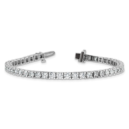 14k White Gold 5 7/8 carat Lab Grown Diamond VS/SI+ G+ Complete Round Tennis Bracelet