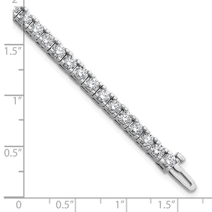 True Origin 14K White Gold 6 3/8 carat Lab Grown Diamond VS+ F+ Complete Tennis Bracelet