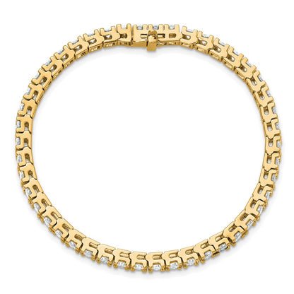 14k 5 7/8 carat Lab Grown Diamond VS/SI+ G+ Complete Round Tennis Bracelet