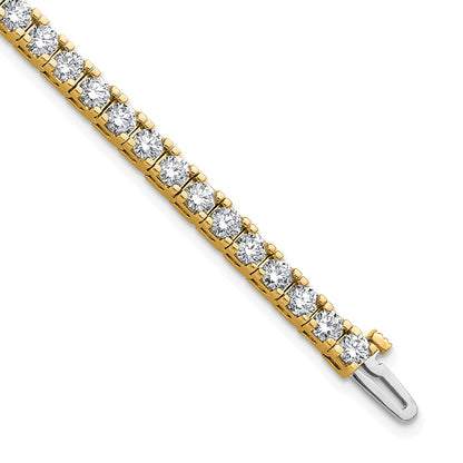 14k 5 7/8 carat Lab Grown Diamond VS/SI+ G+ Complete Round Tennis Bracelet