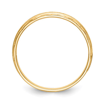 14k AA Quality 1/20 carat Diamond Trio Mens Complete Wedding Band