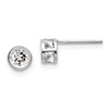 14k 6x4 Oval December/Blue Topaz Post Earrings
