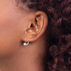 14k White Gold 4mm Round October/Opal Leverback Earrings