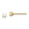 14k 3mm Round October/Opal Post Earrings