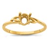 14k 6x4 Oval Birthstone Ring Mounting