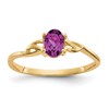14k 6x4 Oval Rhodolite Garnet Birthstone Ring