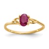 14k 6x4 Oval Ruby Birthstone Ring
