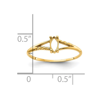 14k 6x3 Marquise Birthstone Ring Mounting