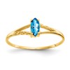 14k 6x3 Marquise Blue Topaz Birthstone Ring