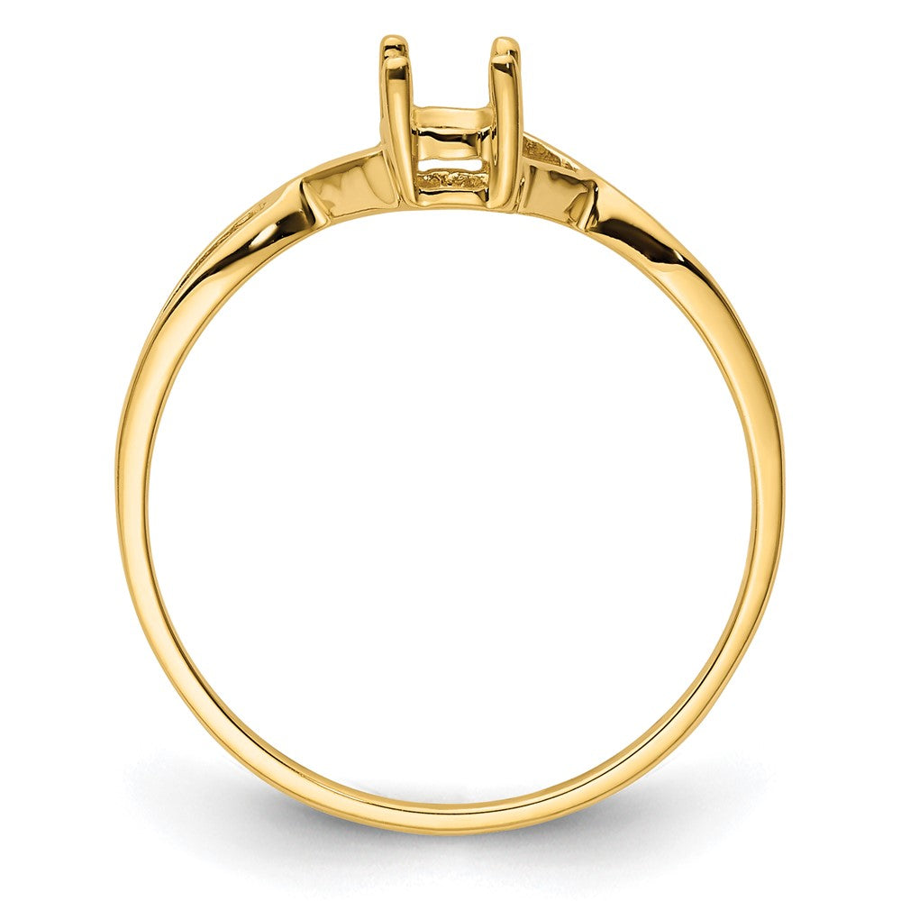 14k 6x4 Oval Birthstone Ring Mounting
