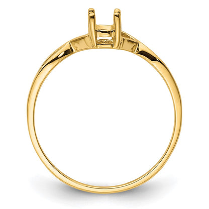 14k 6x4 Oval Birthstone Ring Mounting