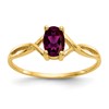 14k 6x4 Oval Rhodolite Garnet Birthstone Ring