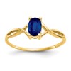 14k 6x4 Oval Sapphire Birthstone Ring