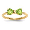 14k Polished August/Peridot Bow Size 7 Ring