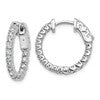True Origin 14K White Gold 1 carat Lab Grown Diamond VS+ F+ Complet In and Out Hoop Earrings