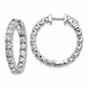 True Origin 14K White Gold 2 3/4 carat Lab Grown Diamond VS+ F+ Complet In and Out Hoop Earrings