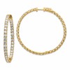 True Origin 14K Yellow Gold 7 1/4 carat Lab Grown Diamond VS+ F+ Complet In and Out Hoop Earrings