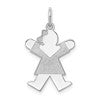 Sterling Silver Rhodium-plated Joy Kid Charm