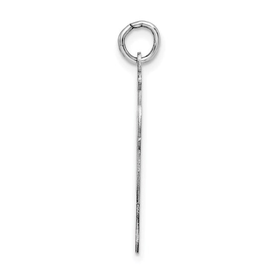 Sterling Silver Rhodium-plated Kiss Kid Charm