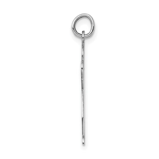 Sterling Silver Rhodium-plated Kiss Kid Charm