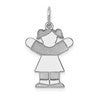 Sterling Silver Rhodium-plated Kid Charm