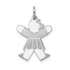 Sterling Silver Rhodium-plated Kid Charm