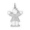 Sterling Silver Rhodium-plated Kid Charm