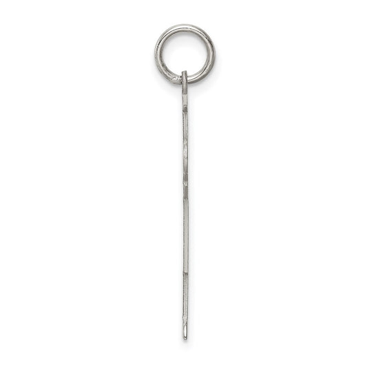 Sterling Silver Rhodium-plated Kid Charm