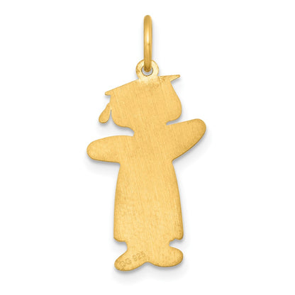 Sterling Silver Gold-plated Class of 2026 Girl Cuddle Charm