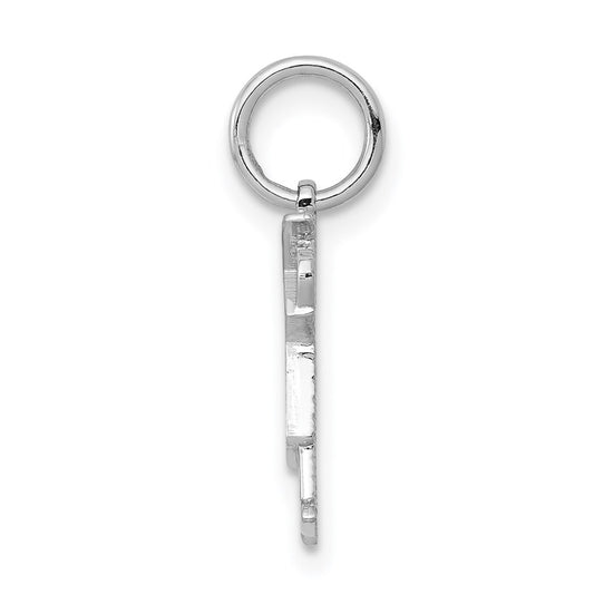 14k White Gold The Kids Mini Boy Kiss Charm