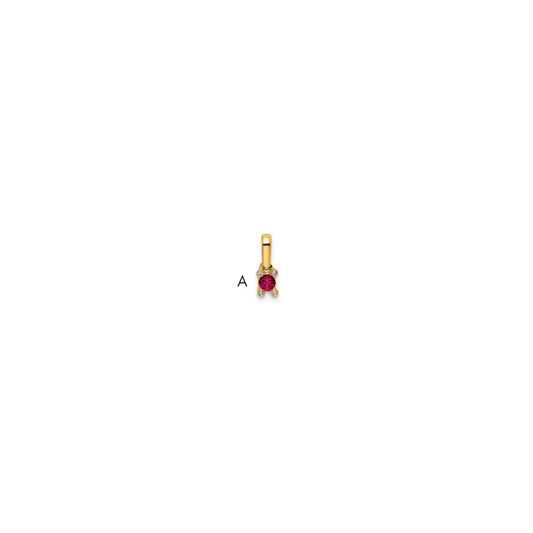 14K Family Jewelry Diamond Semi-Set Pendant