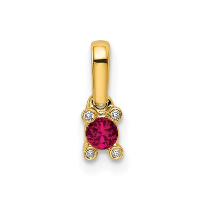 14K Family Jewelry Diamond Semi-Set Pendant