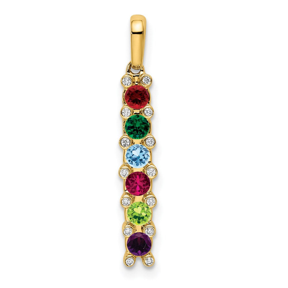 14K Family Jewelry Diamond Semi-Set Pendant